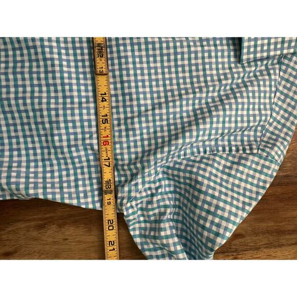 Bugatchi Blue Green Classic Fit Plaid Print Long Sleeve Button Down Shirt Size S - Picture 6 of 6